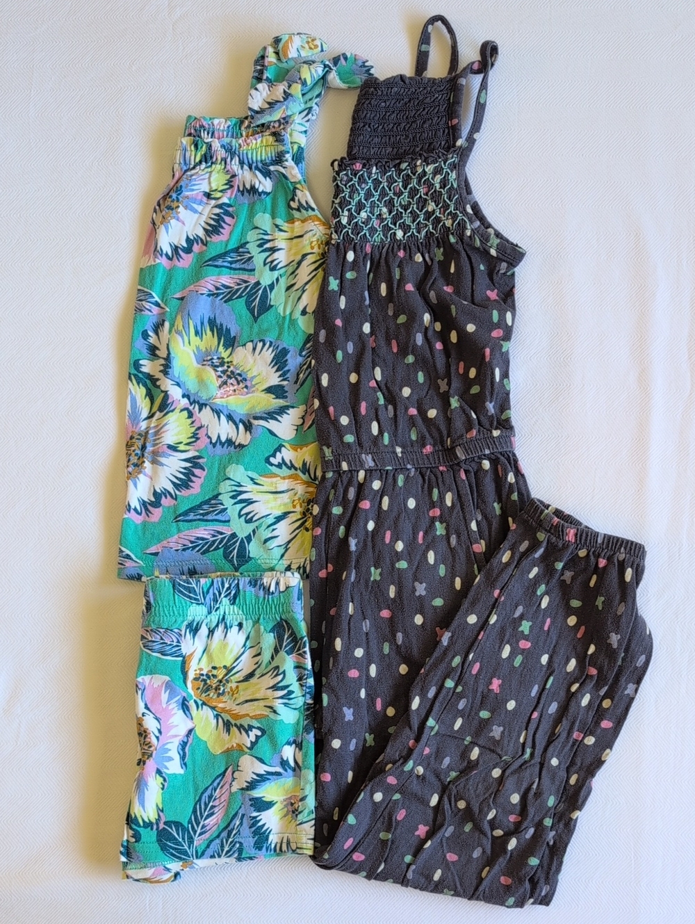 Girls 4T Carter's Tropical Shorts Set & Circo Jumpsuit XS/4/5 Summer Bundle Lot